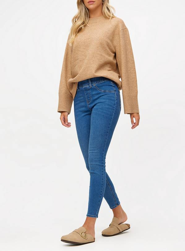 Mid Blue Washed Denim Jeggings  10